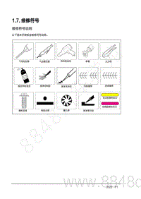 2022年AITO汽车问界M7钣金手册-1.7.维修符号