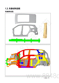 2022年AITO汽车问界M7钣金手册-1.3.车身材料说明