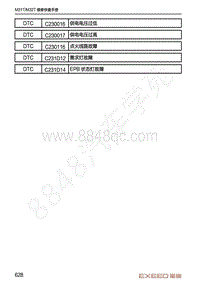 2020-2021年星途TX-DTC诊断EPB-C230116