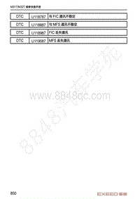 2020-2021年星途TX-DTC 诊断网关-U118987