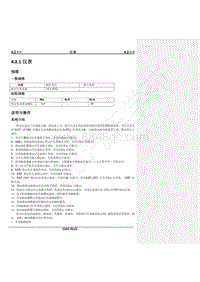 2020年款长安CS55PLUS维修手册-4.2.1 仪表