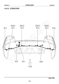 2021年长安CS85 COUPE电路图-6.8.15 后保险杠线束