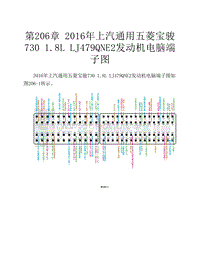  2016年上汽通用五菱宝骏730 1.8L LJ479QNE2发动机电脑端子图