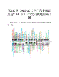  2015-2019年广汽丰田汉兰达2.0T 8AR-FTS发动机电脑端子图