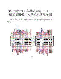  2017年北汽幻速S6 1.5T德尔福MT62.1发动机电脑端子图