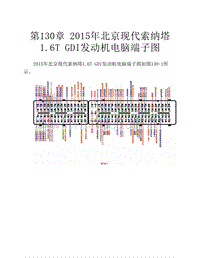  2015年北京现代索纳塔1.6T GDI发动机电脑端子图
