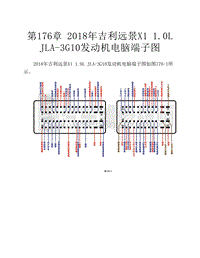  2018年吉利远景X1 1.0L JLA-3G10发动机电脑端子图