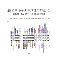  2014年东风日产奇骏2.0L MR20DD发动机电脑端子图