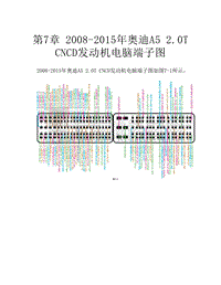 2008-2015年奥迪A5 2.0T CNCD发动机电脑端子图