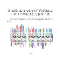  2016-2019年广汽讴歌CDX 1.5T L15B9发动机电脑端子图
