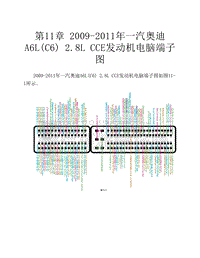 2009-2011年一汽奥迪A6L C6 2.8L CCE发动机电脑端子图