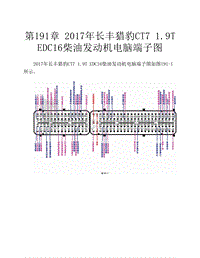  2017年长丰猎豹CT7 1.9T EDC16柴油发动机电脑端子图