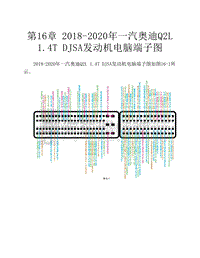 2018-2020年一汽奥迪Q2L 1.4T DJSA发动机电脑端子图
