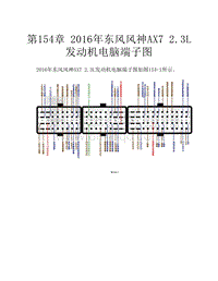  2016年东风风神AX7 2.3L发动机电脑端子图