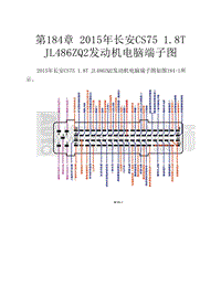  2015年长安CS75 1.8T JL486ZQ2发动机电脑端子图