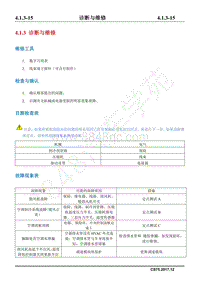 2018年长安CS75维修手册-4.1.3 诊断与维修