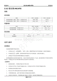 2021年长安逸动PLUS-R维修手册-2.3.2 驱动轴‐NE14TG