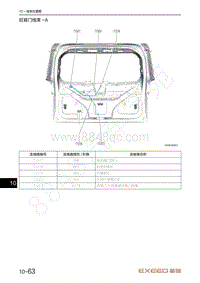 2021年星途揽月电路图1.6T车型-后背门线束-A