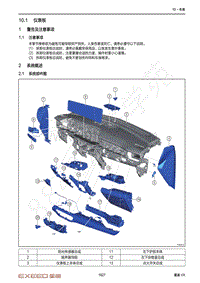 2021年星途揽月维修手册-10.1 仪表板