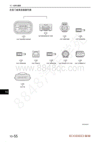 2021年星途揽月电路图-左后门线束连接器列表