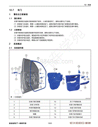 2022年星途追风ET-i维修手册-10.7 车门