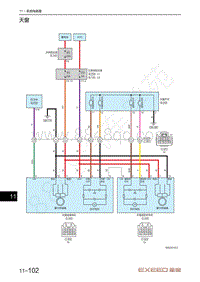 2023年星途凌云TXL电路图1.6T-天窗