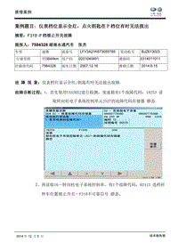 全国优秀案例-湖南永通汽车 F319损坏导致档位全红