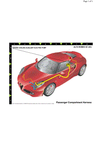 2018年新阿尔法罗密欧4C ENGINE COOLING AUXILIARY ELECTRIC PUMP 位置图