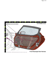 2018年新阿尔法罗密欧4C PASSENGER SIDE DOOR MIRROR 位置图