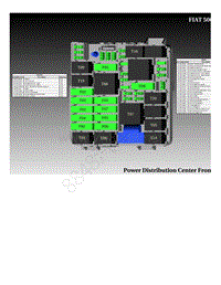 2018年菲亚特500L电路图 POWER-DISTRIBUTION-CENTER---FRONT-LAYOUT