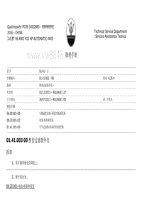 2017玛莎拉蒂总裁发动机维修手册 01.41-过滤器