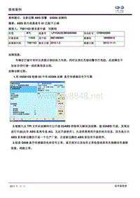 全新迈腾ABS 报警 03366 故障码