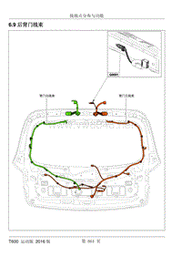 2016年众泰T600运动版维修手册 6.09 后背门线束