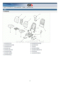 2018年起亚K5 HEV G2.0 GDI NU混动维修手册 车身维修前座椅