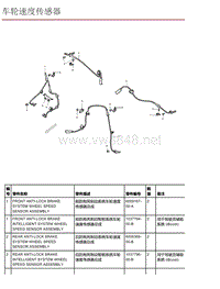 2016年特斯拉Model X零件手册 15.6 车轮速度传感器