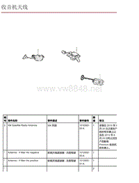 2016年特斯拉Model X零件手册 11.4 收音机天线