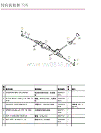 2016年特斯拉Model X零件手册 14.1 转向齿轮