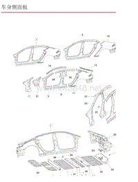 2016年特斯拉Model X零件手册 1.11 车身侧面板