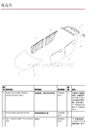 2016年特斯拉Model X零件手册 1.10 覆盖件