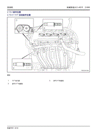 2016吉利帝豪PHEV 4G15发动机04 部件位置