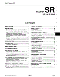 2011年日产聆风Leaf纯电动车原厂维修手册 SR