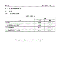 2017款威朗维修手册 5.1 防抱死制动系统