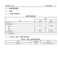 2017款威朗维修手册 7.1 车轮驱动轴