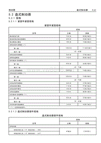 2017款威朗维修手册 5.2 盘式制动器