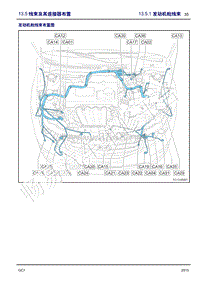 2015年吉利新远景电路图 线束及连接器布置