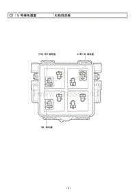 2015年丰田普拉多模块位置图 5 号继电器盒