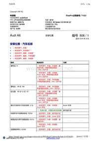 2019款奥迪C8 安装位置：汽车后部