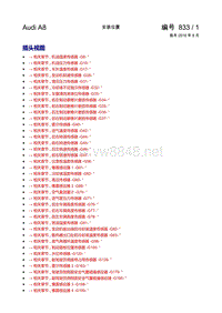 2018年奥迪A8L电路图 插头视图 以G开头的零件