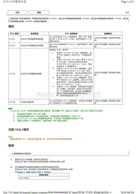 丰田皇冠故障代码C1421