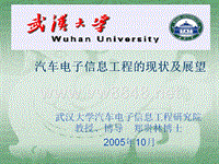 汽车电子发展现状：武汉大学(免费版)
